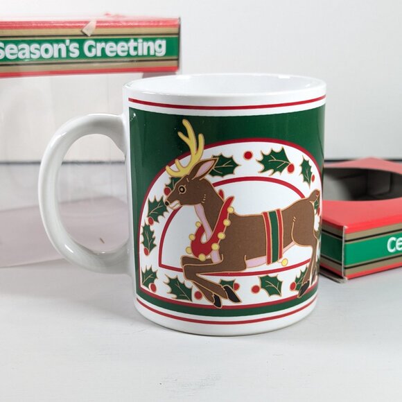 Woodward Canada Christmas mug Reindeer Holiday Mug Vintage Gift idea - Picture 8 of 11